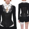 1jinn washed leather boned corset bustier 25
