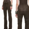 1jinn washed leather slim bootcut trousers 17