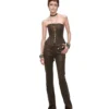 1jinn washed leather slim bootcut trousers 19