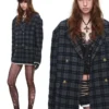 1jinn wool check napoleon laced shorts 14