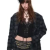 1jinn wool check napoleon laced shorts 15