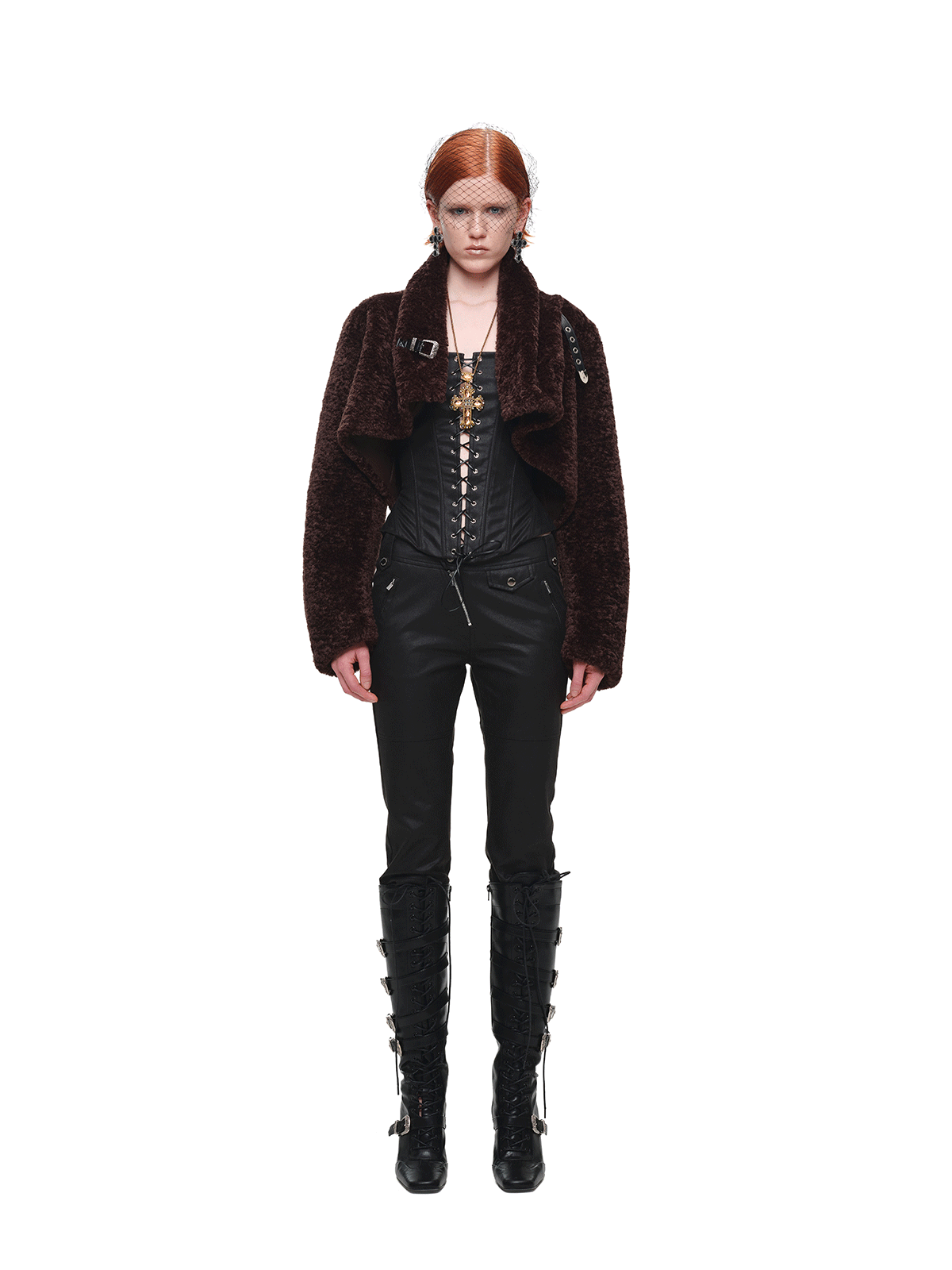 IN STOCK ♱ 1JINN LEOPARD FAUX FUR CROPPED JACKET - 2colors - Image 20