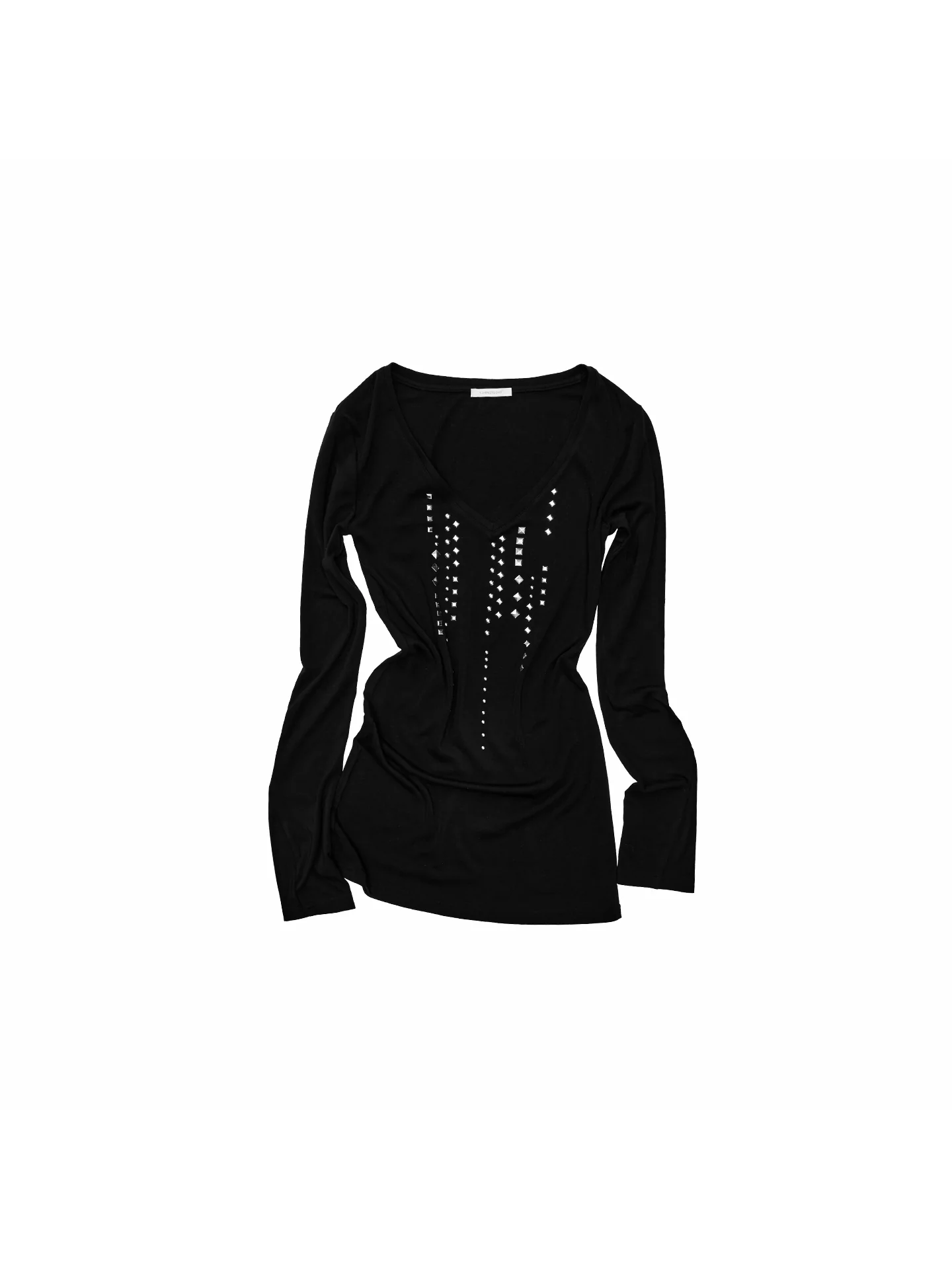 IN STOCK ♱ 1JINN STUDDED RHINESTONE V-NECK KNIT TOP - 3colors - Image 4