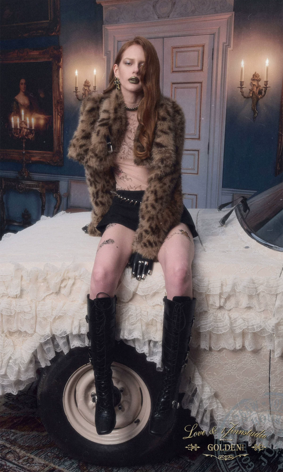 IN STOCK ♱ 1JINN LEOPARD FAUX FUR CROPPED JACKET - 2colors - Image 22