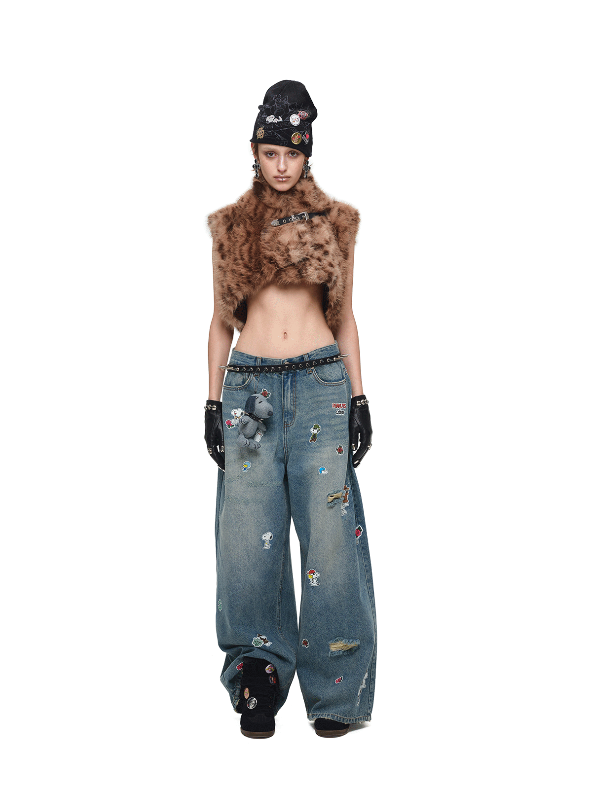 IN STOCK ♱ 1JINN LEOPARD FAUX FUR CROPPED VEST - 2colors - Image 9