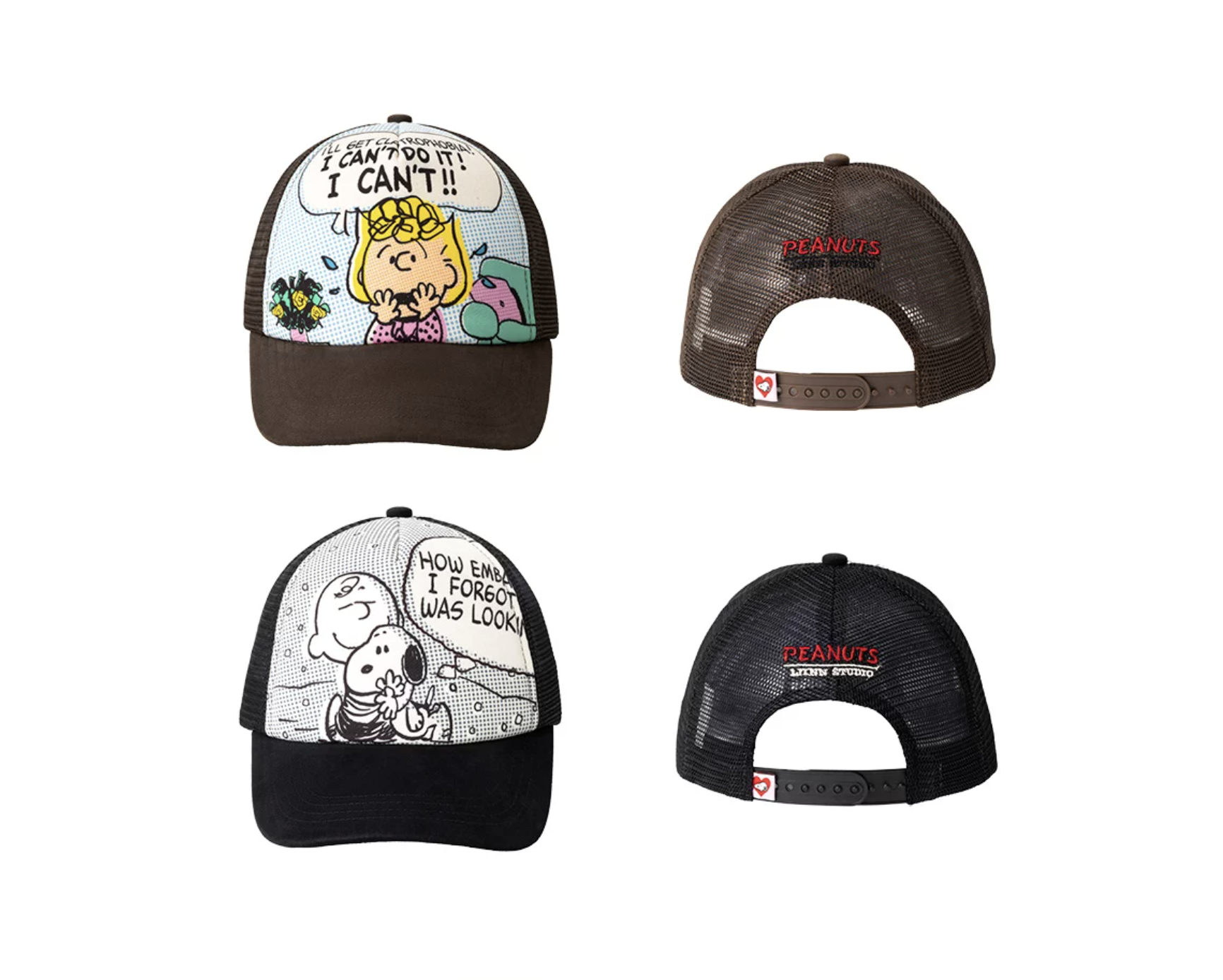 1JINN x SNOOPY ੯‧̀͡⬮ PEANUTS COMIC TRUCKER CAP ♱ 2colors - Image 4