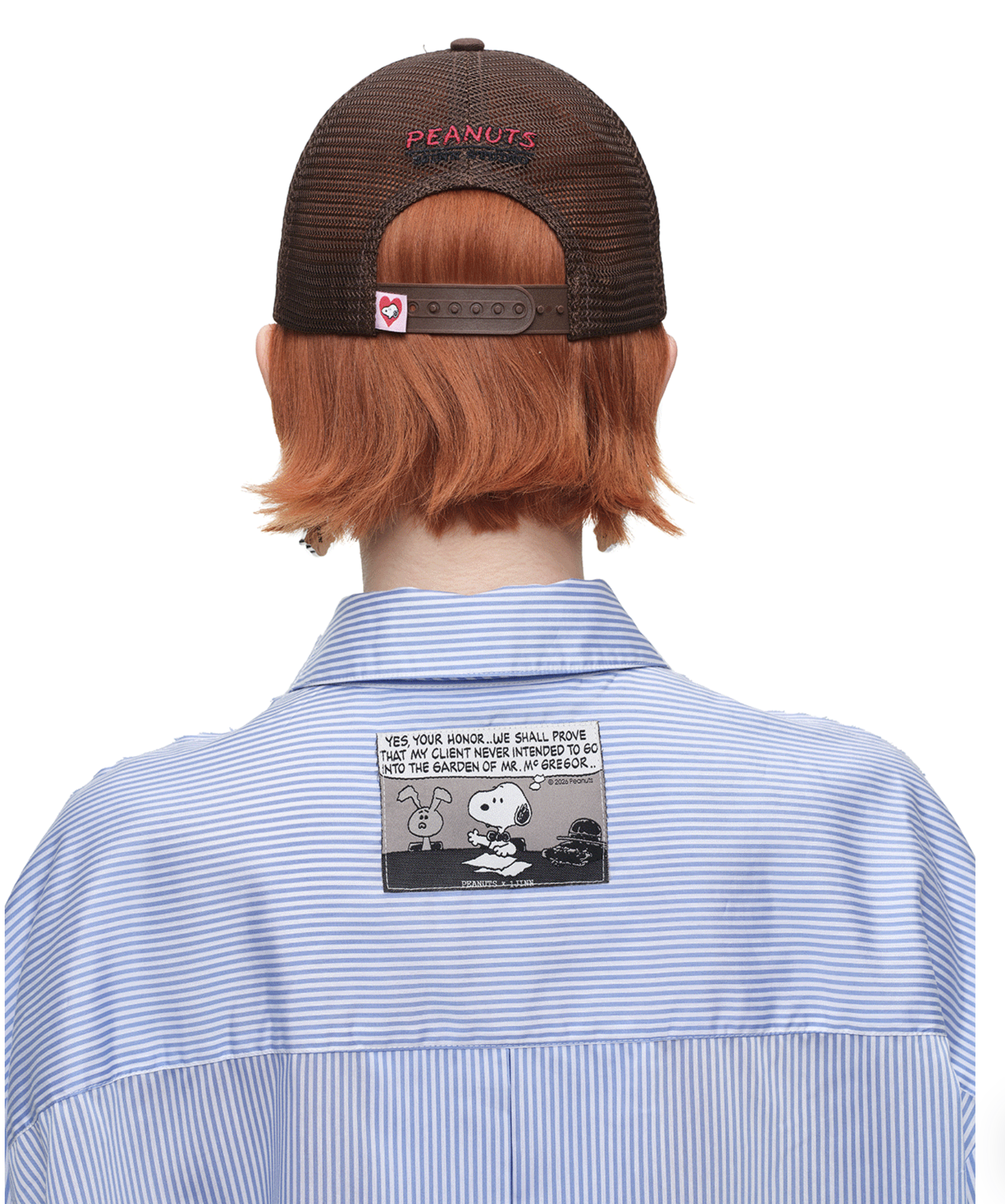 1JINN x SNOOPY ੯‧̀͡⬮ PEANUTS COMIC TRUCKER CAP ♱ 2colors - Image 22
