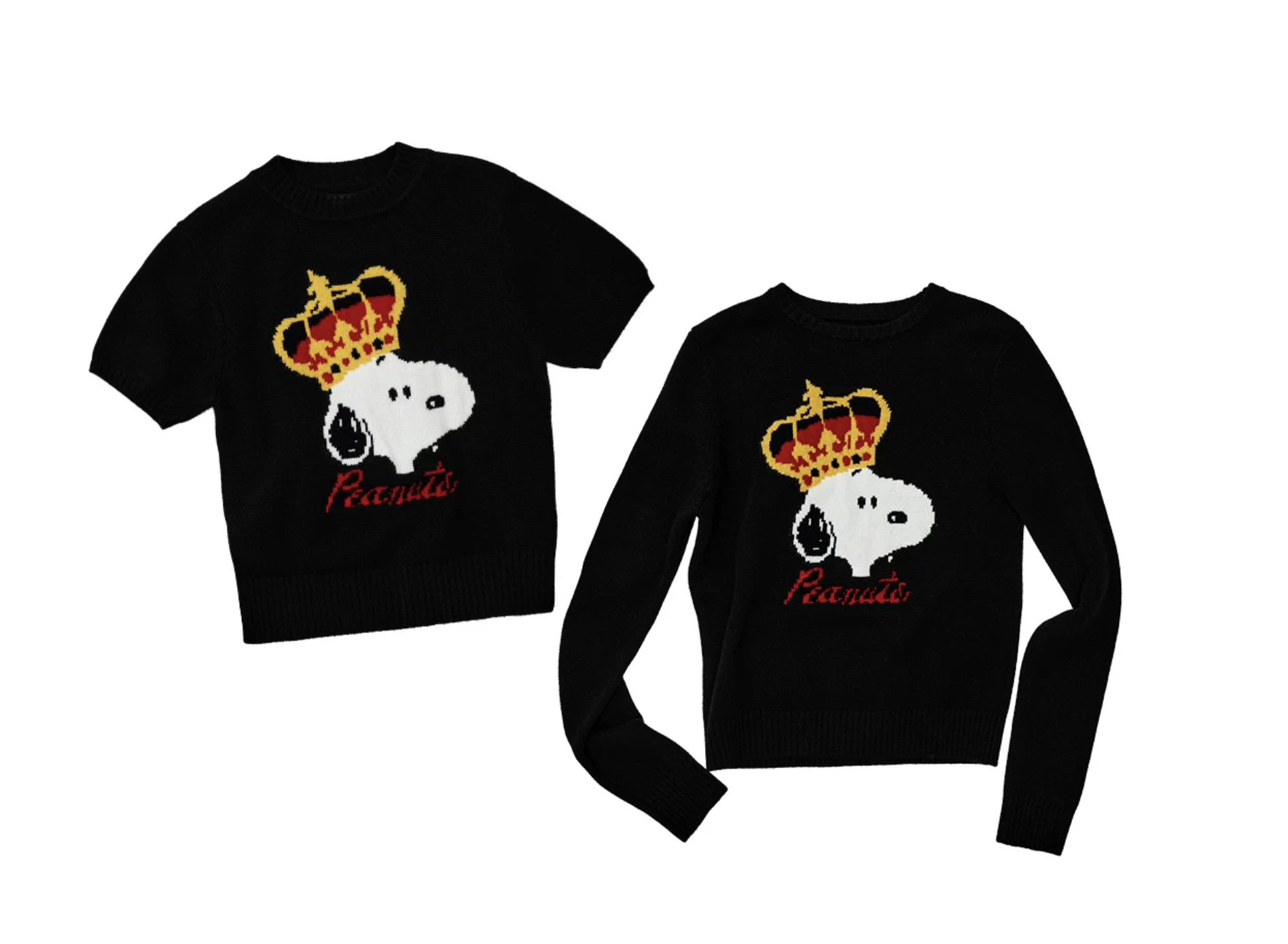 ♱ 1JINN x SNOOPY ੯‧̀͡⬮ CROWN PEANUTS WOOL JACQUARD SWEATER - Image 4