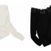 1Jinn Acetate Cashmere Lace Off Shoulder Knit Top 2