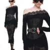 1Jinn Acetate Cashmere Lace Off Shoulder Knit Top 13