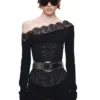 1Jinn Acetate Cashmere Lace Off Shoulder Knit Top 15