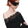 1Jinn Acetate Cashmere Lace Off Shoulder Knit Top 19