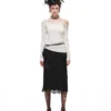 1Jinn Acetate Cashmere Lace Off Shoulder Knit Top 20