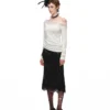 1Jinn Acetate Cashmere Lace Off Shoulder Knit Top 23