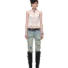 1Jinn Beaded Lace Satin Boned Corset Cami 13