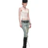 1Jinn Beaded Lace Satin Boned Corset Cami 15