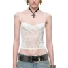 1Jinn Beaded Lace Satin Boned Corset Cami 16