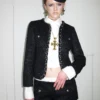 1Jinn Boucle Tweed Cropped Jacket Lace Trim Shorts 8