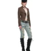 1Jinn Crackle Washed Cropped Biker Jacket 20