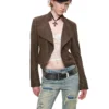 1Jinn Crackle Washed Cropped Biker Jacket 21
