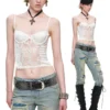 1Jinn Distressed Patchwork Straight Jeans 7