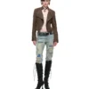 1Jinn Distressed Patchwork Straight Jeans 10