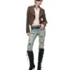 1Jinn Distressed Patchwork Straight Jeans 11