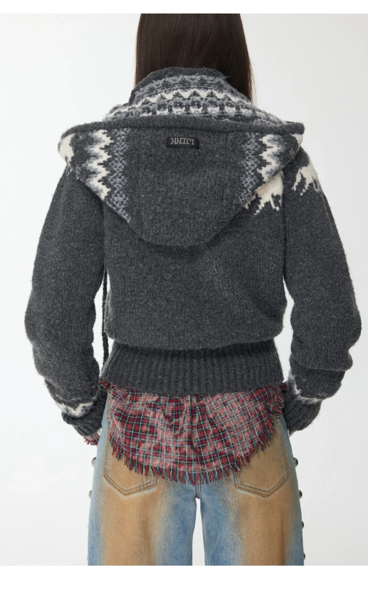 1Jinn Fair Isle Pony Jacquard Knit Hood 26