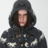 1Jinn Fair Isle Pony Jacquard Knit Hood 28
