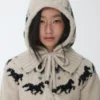 1Jinn Fair Isle Pony Jacquard Knit Hood 34