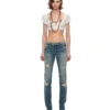 1Jinn Rose Jacquard Puff Sleeve Cropped Top 15
