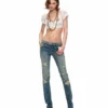 1Jinn Rose Jacquard Puff Sleeve Cropped Top 16