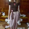 1jinn snoopy peanuts embroidered flutter sleeve tee 2