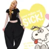1jinn snoopy peanuts embroidered flutter sleeve tee 9