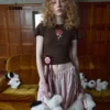 1jinn snoopy peanuts embroidered flutter sleeve tee cover