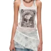1jinn snoopy peanuts framed print lace cami dress 9