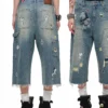 1Jinn X Snoopy Sticker Print Cropped Baggy Jeans 14