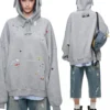 1Jinn X Snoopy Sticker Print Cropped Baggy Jeans 17