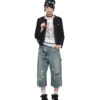 1Jinn X Snoopy Sticker Print Cropped Baggy Jeans 20