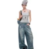 1Jinn X Snoopy Sticker Print Wide Leg Jeans 13