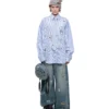 1Jinn X Snoopy Sticker Print Wide Leg Jeans 21