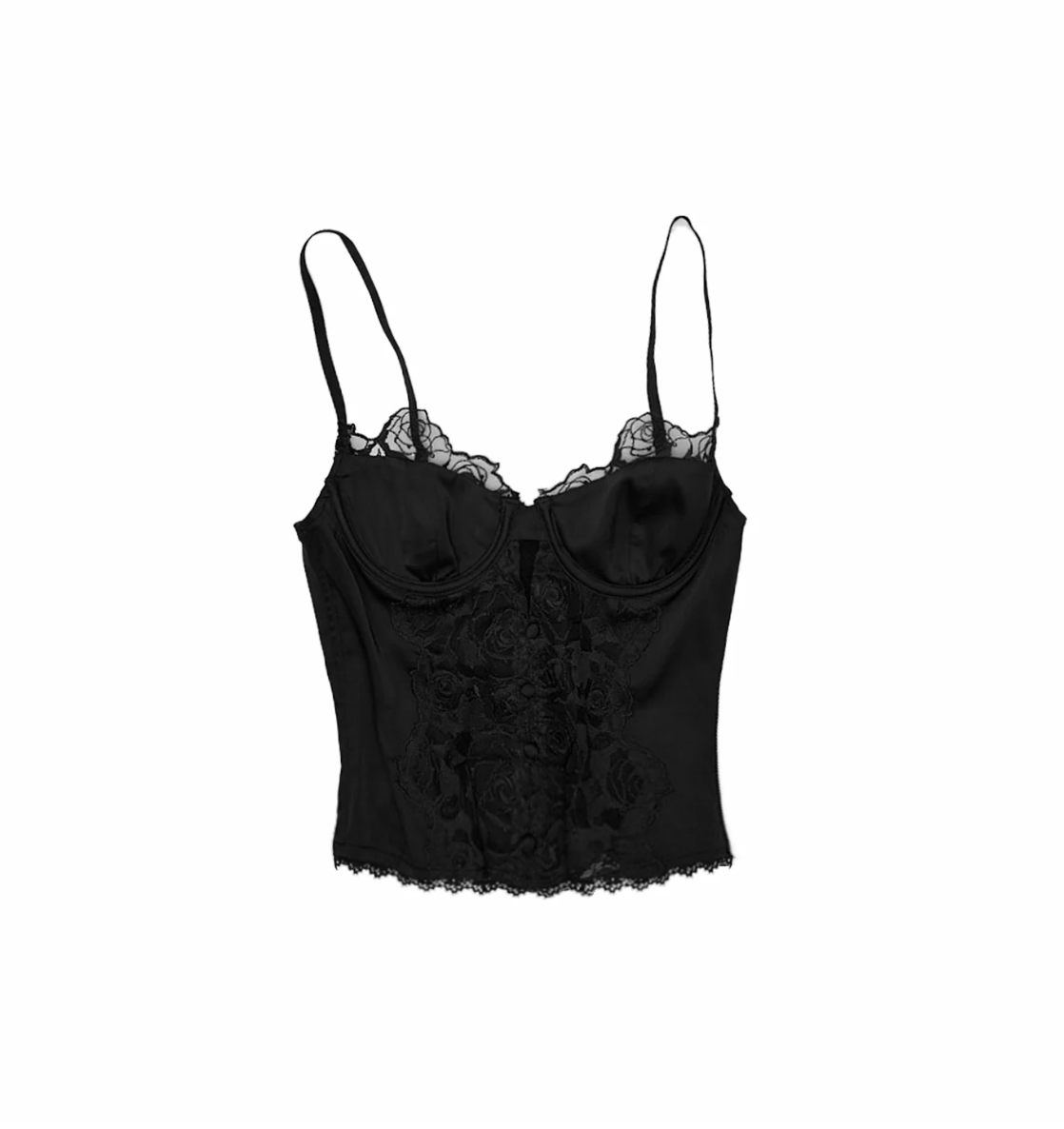 IN STOCK ♱ 1JINN BEADED LACE SATIN BONED CORSET CAMI - 2colors - Image 13