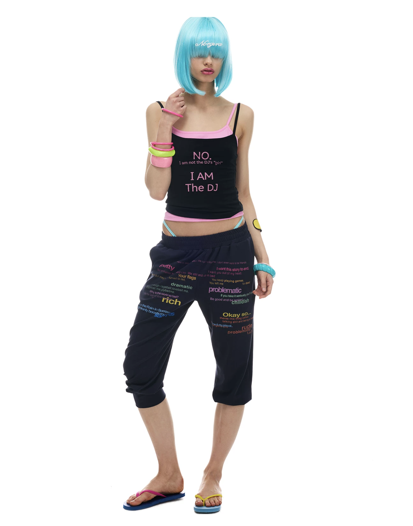 NORGIRA SLOGAN-PRINT SWEATPANTS & TANK TOP - Image 2