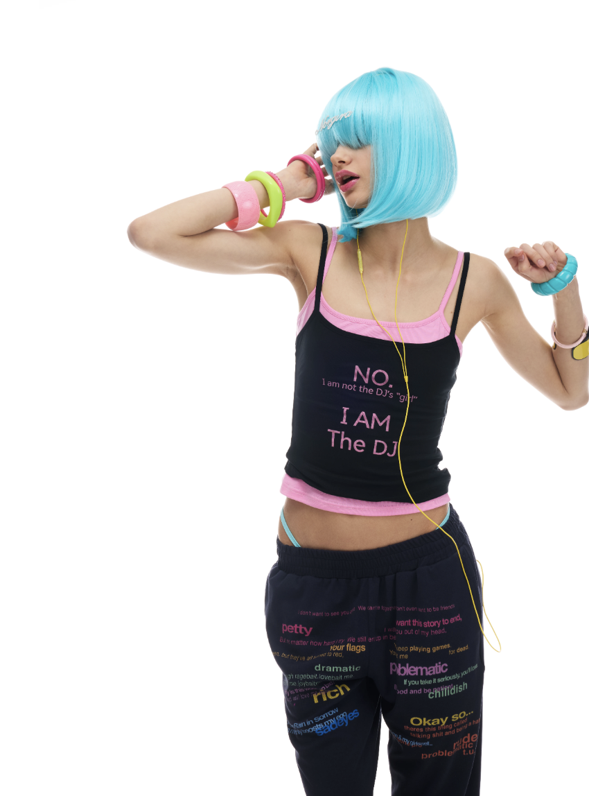 NORGIRA SLOGAN-PRINT SWEATPANTS & TANK TOP - Image 14