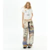 Deleteex Ded Moji Print Wide Leg Jeans 3