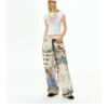 Deleteex Ded Moji Print Wide Leg Jeans 11