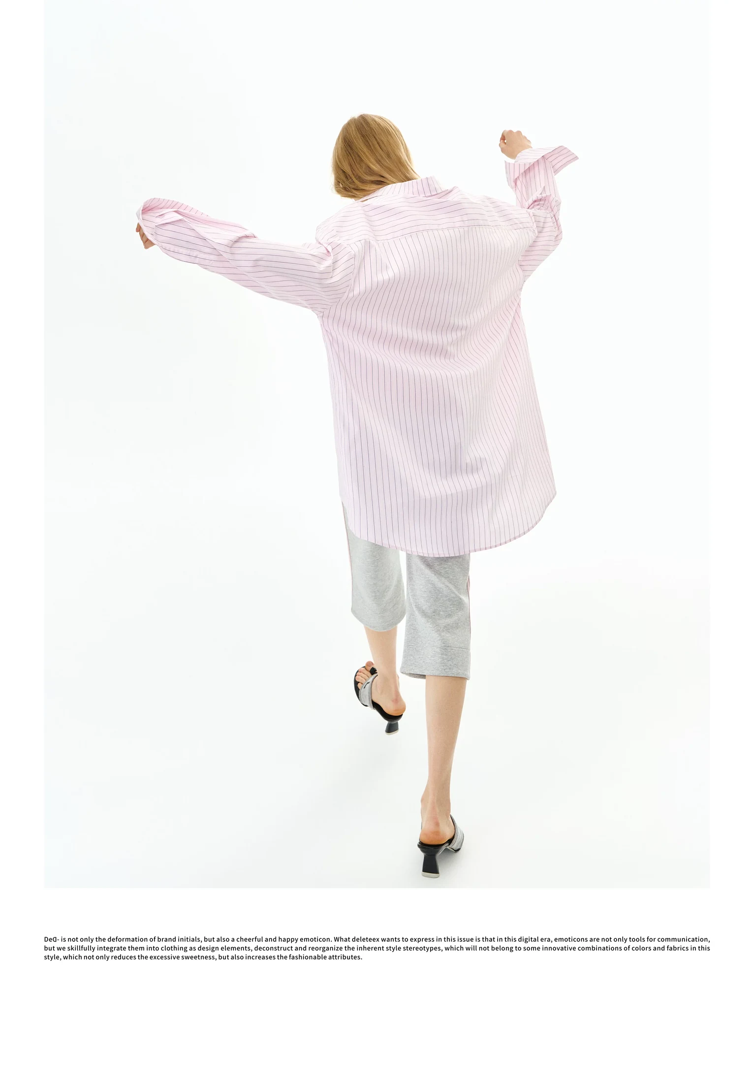 Deleteex Ded Moji Striped Oversized Shirt 8