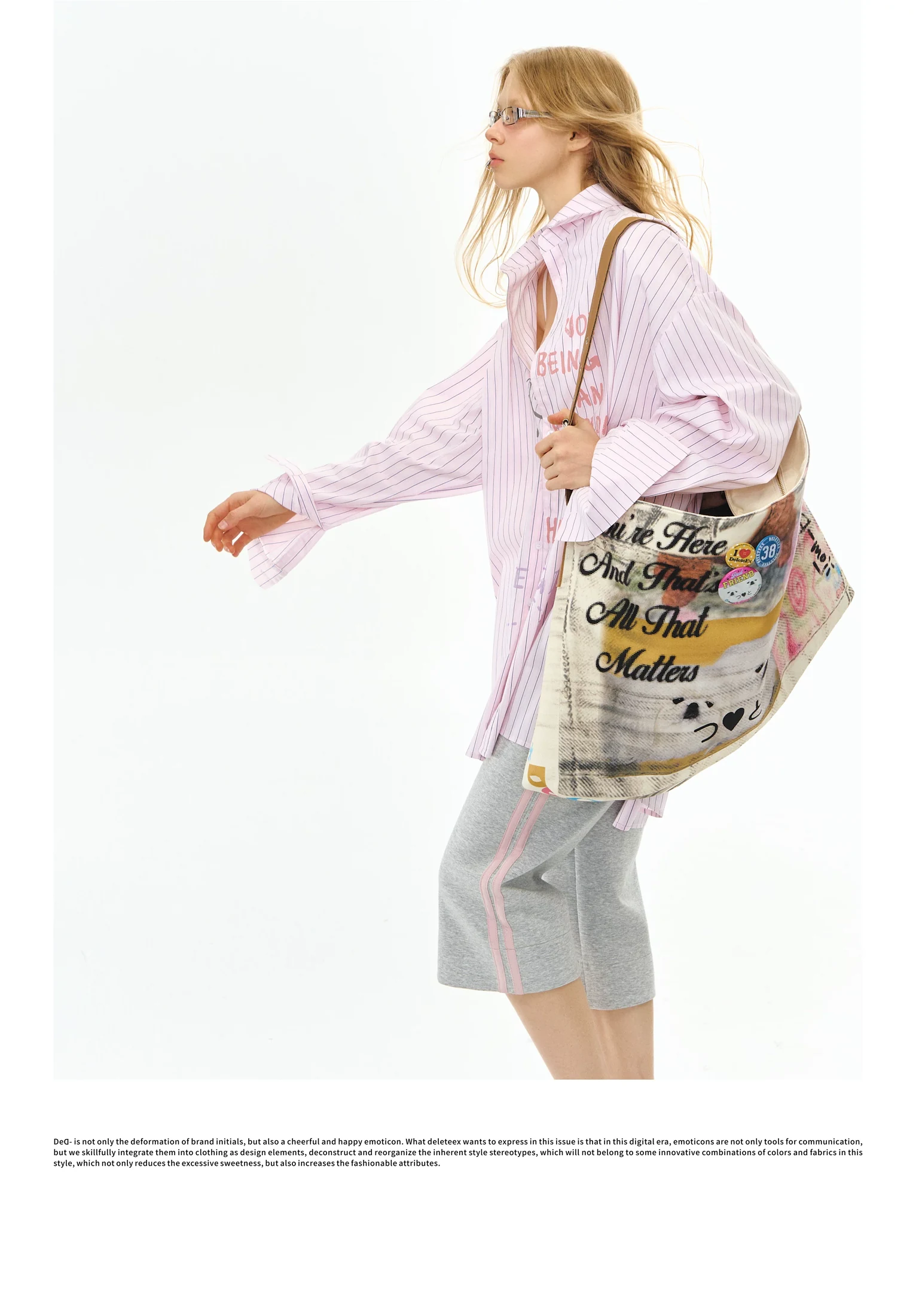 Deleteex Ded Moji Striped Oversized Shirt 12
