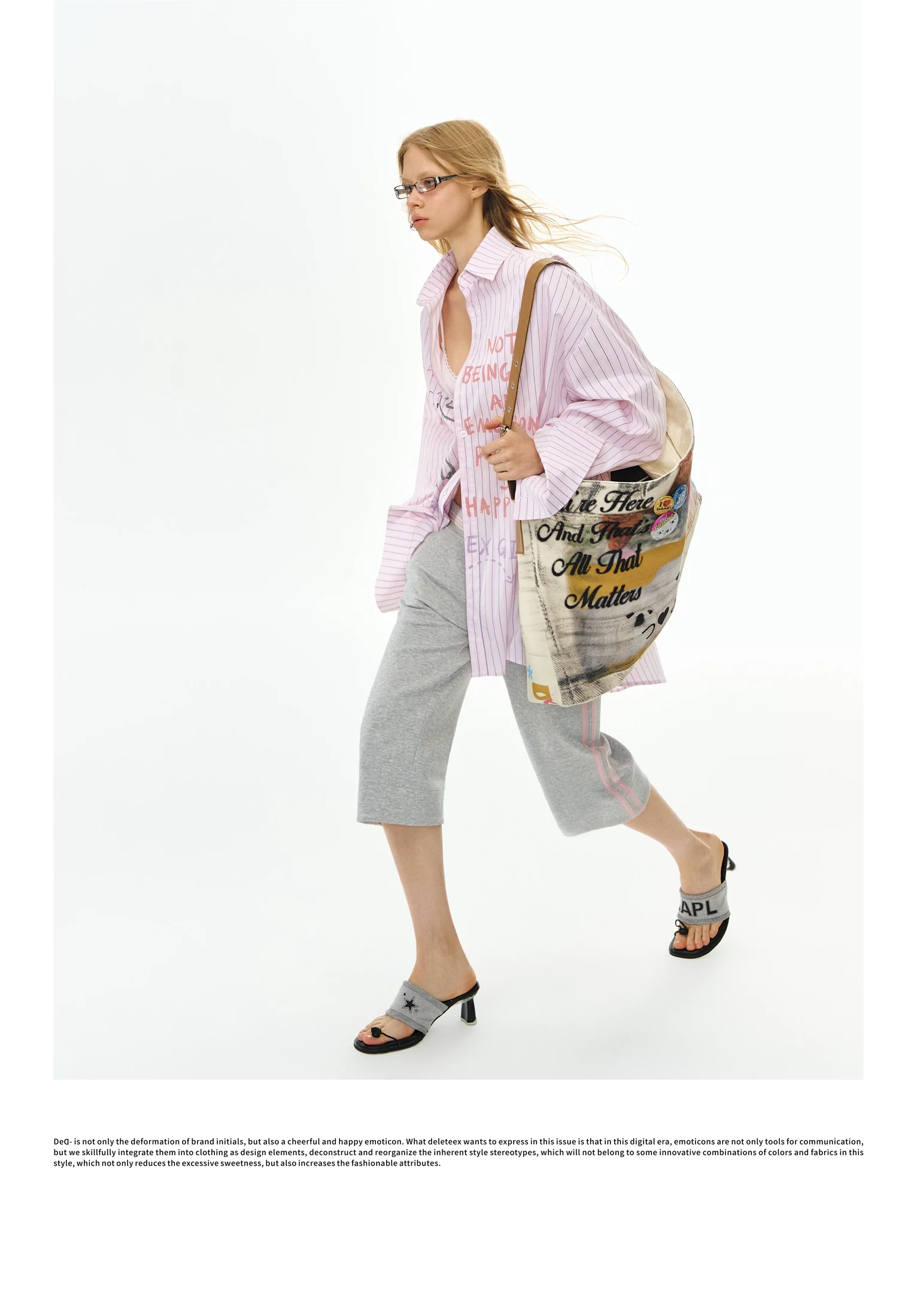 Deleteex Ded Moji Striped Oversized Shirt 13