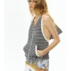 Deleteex Striped Backless Hooded Vest 3